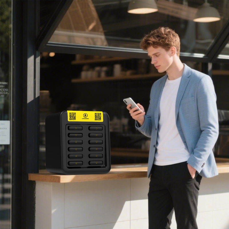 12 slots power bank rental station
